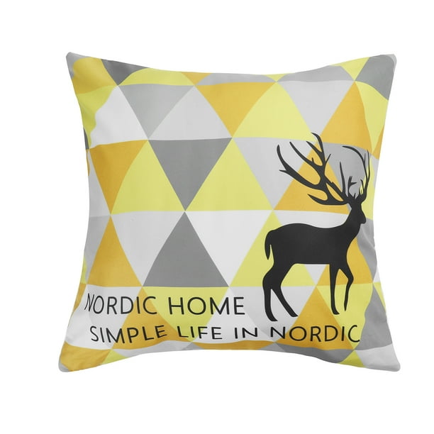 18/'/' Nordic Yellow Pillow Cases Polyester Throw Cushion Cover Sofa Home Decor